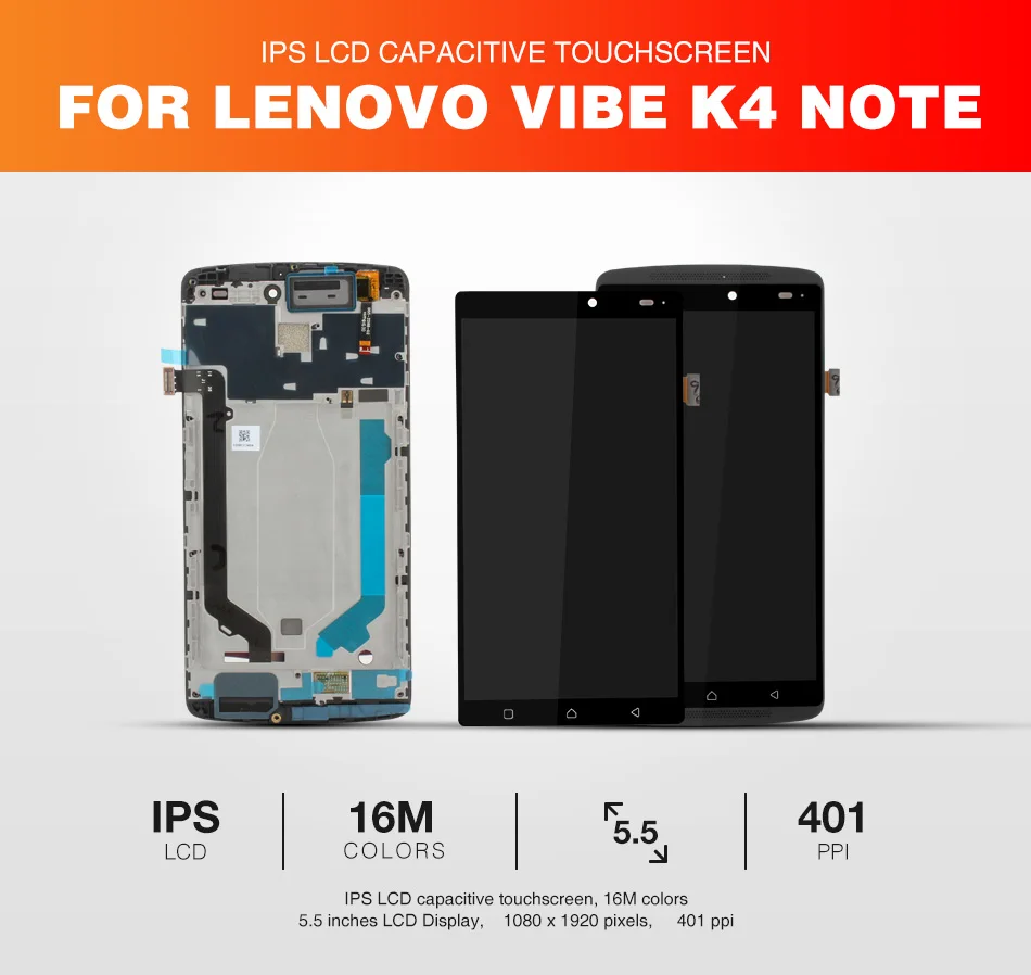 Для lenovo Vibe K4 Note ЖК-дисплей+ рамка сенсорный экран для lenovo A7010a48 A7010 X3 Lite ЖК-дигитайзер Запасные части