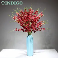 15pcs/lot Red Little Dancing-lady Orchid Flower Artificial Flowers Wedding Party Banquet Decoration Free Shipping free shipping 15pcs yx8018