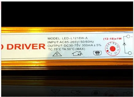 

free shipping 3pcs Outside waterproof stable constant current led driver lighting transformer for (12-18)*1w Ceiling light lamp