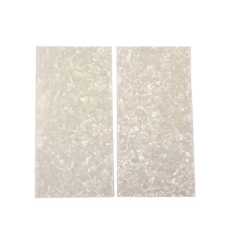 

2pcs Guitar Head Body Decorate Veneer thickness 0.7mm White Celluloid