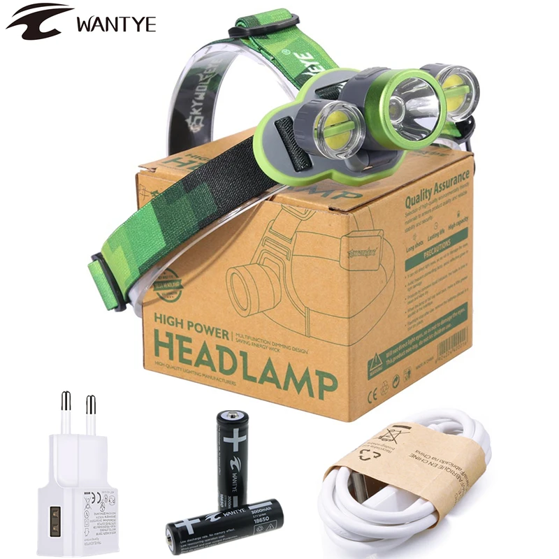 head flashlight usb