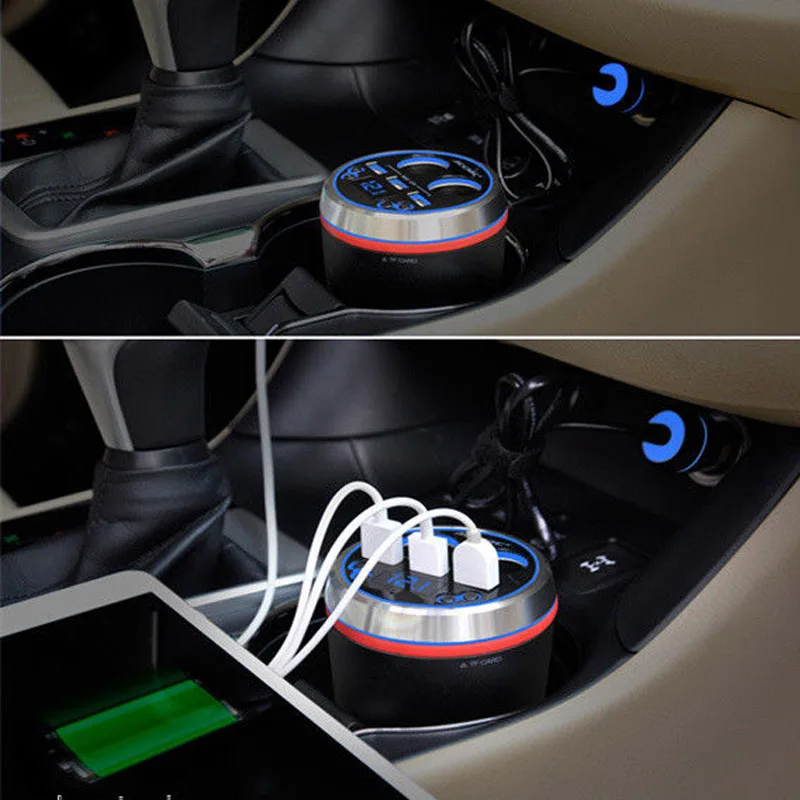 Автомобильное зарядное устройство с тремя USB портами|Кабели адаптеры и разъемы| |