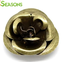 8 сезонов 10 шт с бронзовой филигранью под старину цветок розы фурнитура для украшений 4x4 см(1-5/" x1-5/8")(B18555