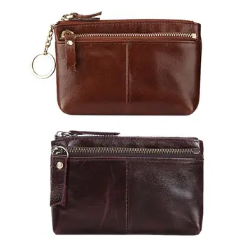 

Women Leather Key Ring Change Wallet Coin Card Pouch Mini Purse Zipper Small Bag
