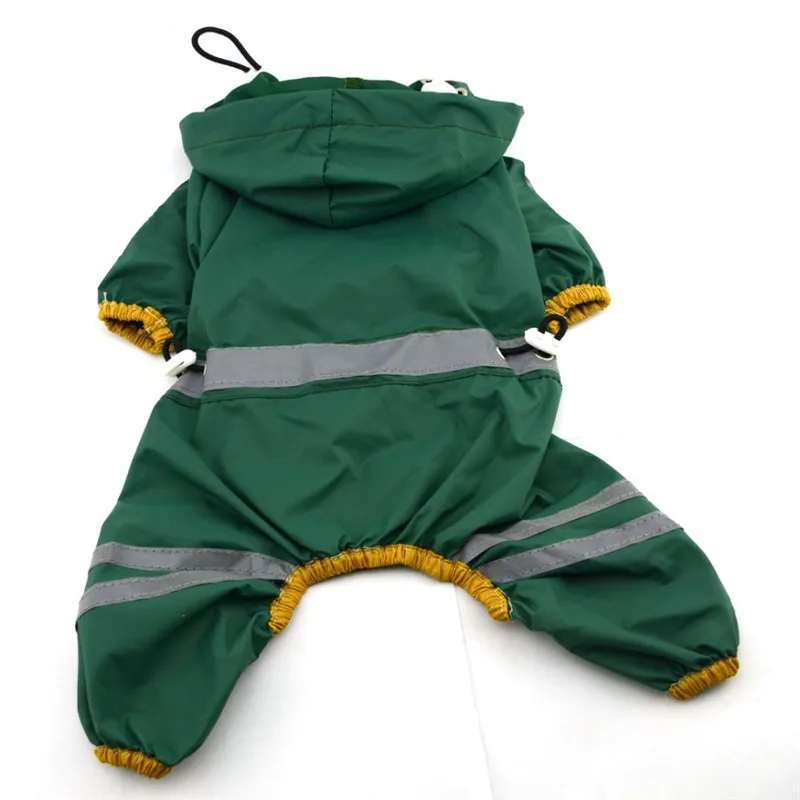 

Lovely Puppy Pet PVC Raincoat Single Layer Waterproof Reflective Belt Decorative Reflective Safety Coat Apparel Clothes