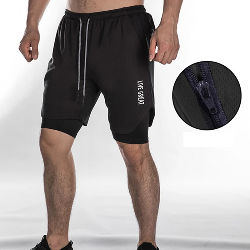 Short Hombre Men's Sports Shorts Summer Quick Dry Mesh Five Pants Outdoor Large Size Running Beach Pants Streetwear Sweatpants