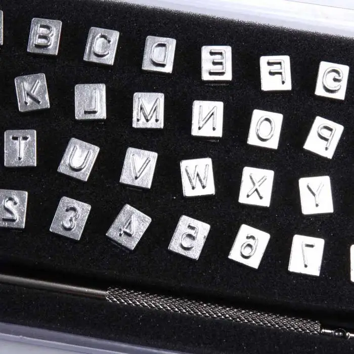Резьба кожаная печать буквенный Алфавит номерная эмблема штамп ручной работы прочный Diy инструмент