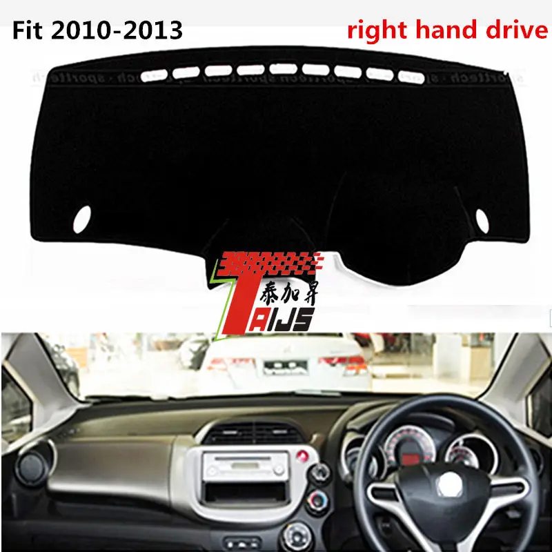 TAIJS right hand drive car dashboard pad cover mat for Honda Fit 2010