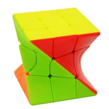 Fangge 3×3 Torsion Magic Cube Coloful Twisted Cube Puzzle Toy for Challange