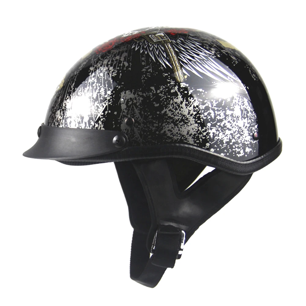 

New Vintage German Style Half Helmet Retro Motorcycle Helmet Cruiser Scooter Bike Touring Chopper Casco Moto Helmet Capacete DOT