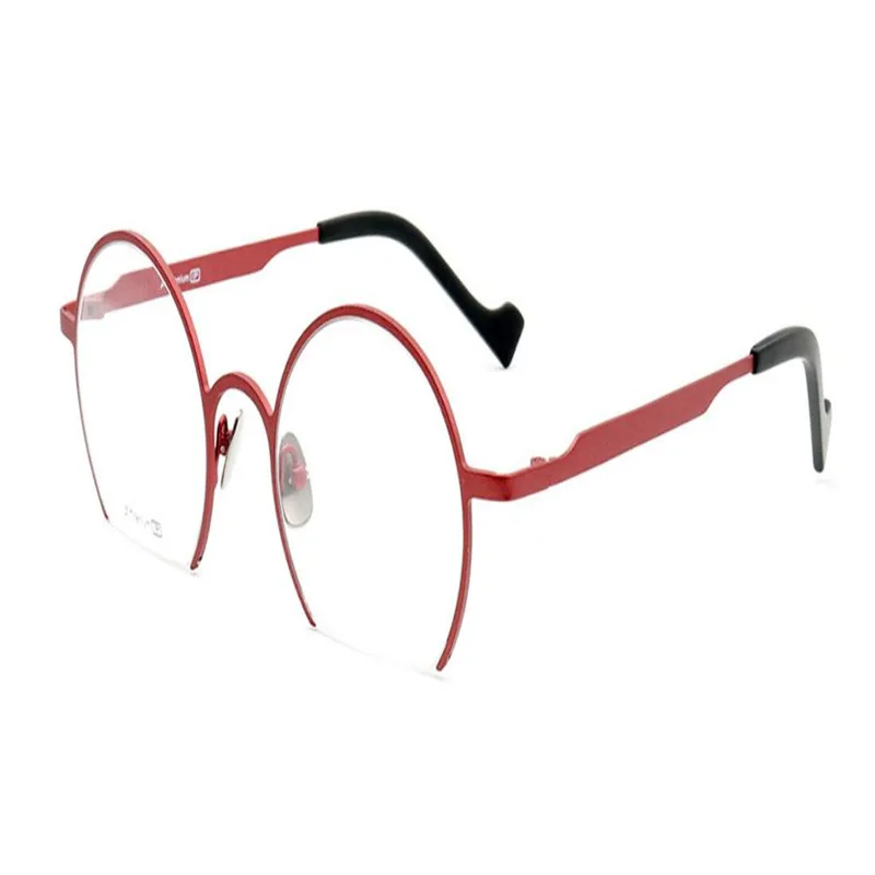 Halb Unisex titanium Anti Rahmen Schwarz Brillen Goggle Optische Objektiv müdigkeit Mongoten B Asphärische Lesen Rand Mode qCSEwxdE