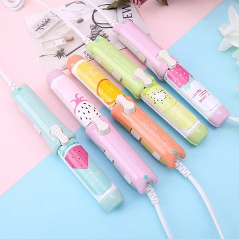 

220V Hair straightener Mini hair curling iron Travel hair tools Cute Candy Color Chinese Plug