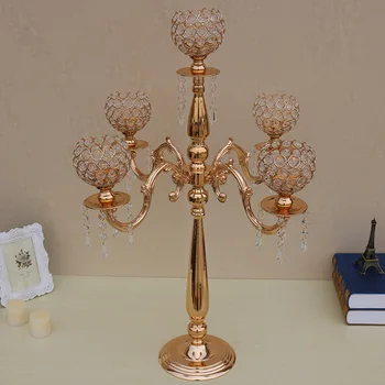 

Gold Wedding Decoration Props of 5heads Candle Holder