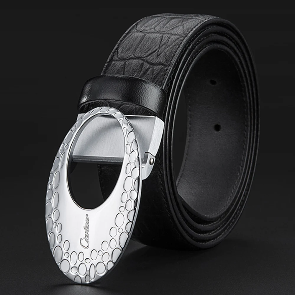 US $28.80 Ciartuar Leather Belt Leather Belt Designer Belt Casual High Quality Smooth Buckle Business Leather Belts For Jeans Gift