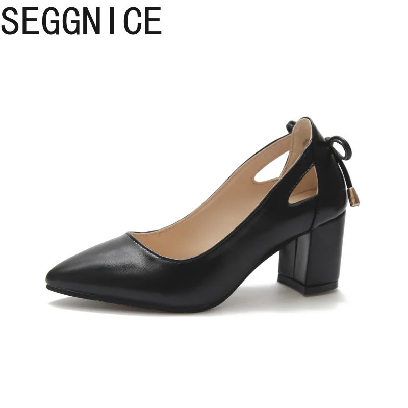 

2019 New Spring Casual High-heeled Shoes Sexy Ruslana Korshunova Thick Heels Platform Pumps Black White Plus Size Women Shoes