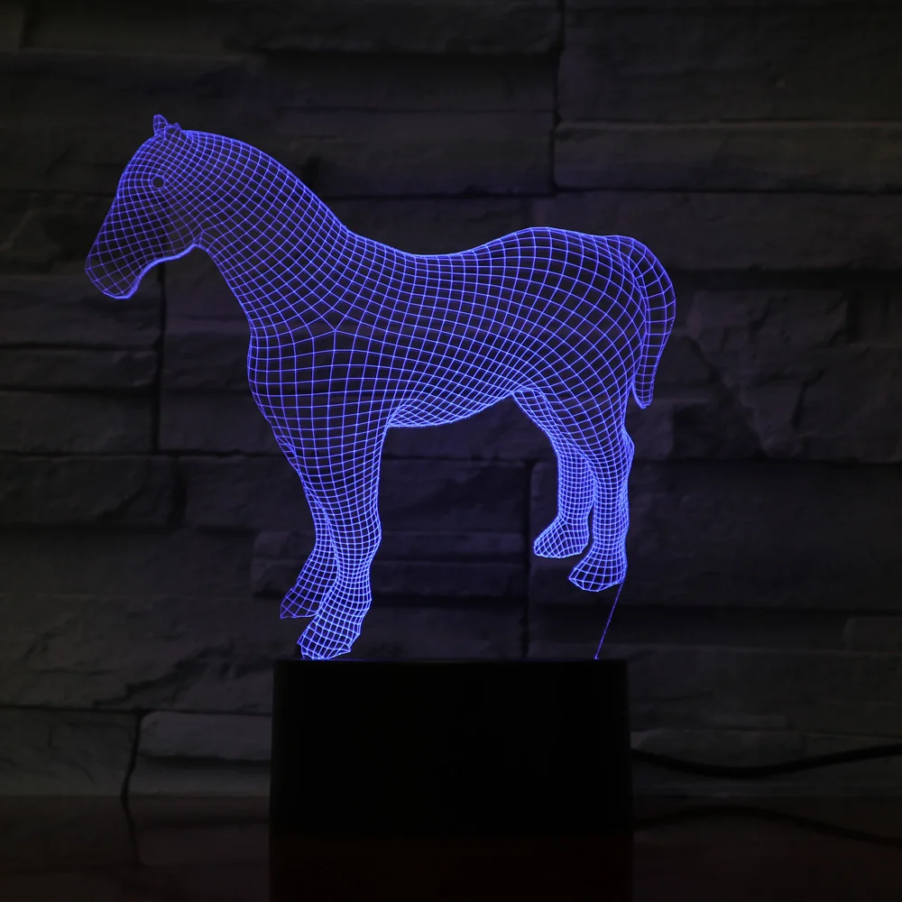 3d стерео светодиодные фонари 7 смена Цветов RGB настольная лампа Veilleuses Pour Enfants plexiglas plate креативный датчик домашнего освещения