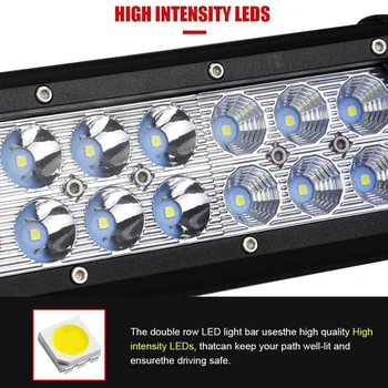 

12-80V 72w LED Work Light Bar LED Light Bar For Working Off-Road Combo Beam Design Driving Offroad Boat Car Tractor Truck