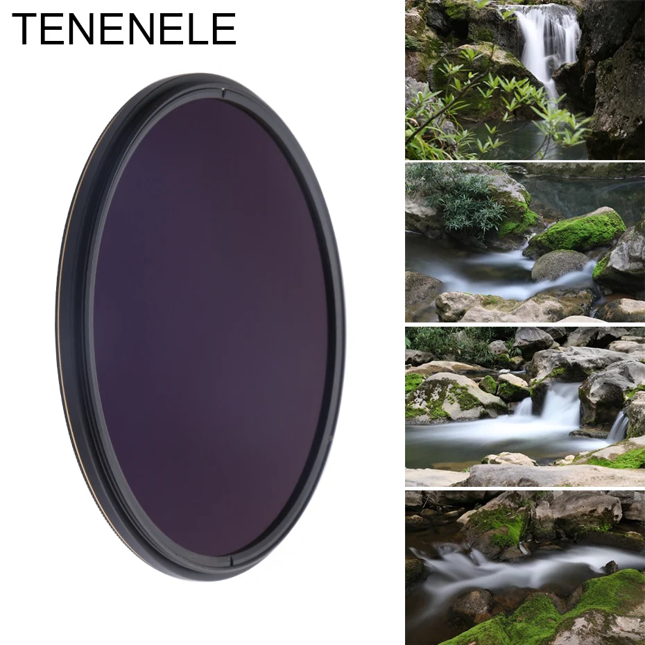 

TENENELE 67mm/72mm/77mm/82mm Neutral Density ND 1000 Camera Lens Filter For Nikon Canon Sony Fuji DSLR Camera ND1000 Filters