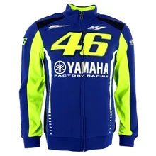 Free shipping 2017 VR46 Valentino Rossi for Yamaha Racing Blue MotoGP Mens FELPA Zip-up Sweater