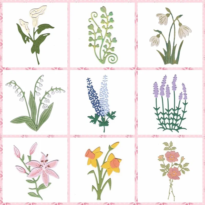 

Flowers Metal Cutting Dies Stencils for DIY Scrapbooking Ablum Photo Paper Card Craft Fun Decoration Embossing New