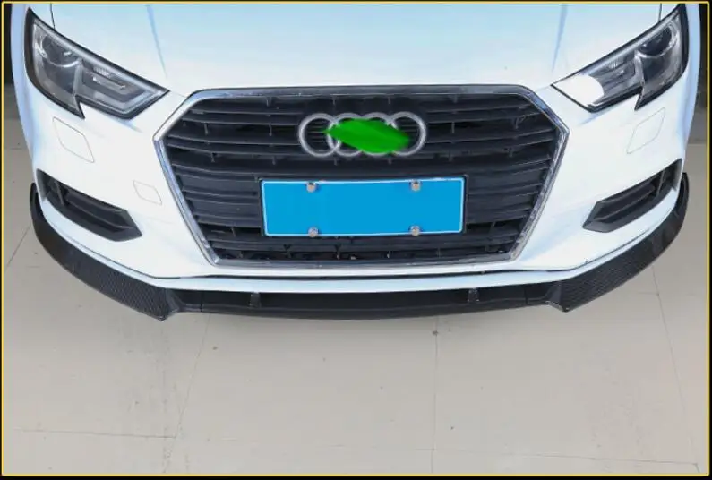 ABS углеродного волокна переднего бампера для губ разветвители закрылки спойлер для AUDI A3 S3 RS3 Sline