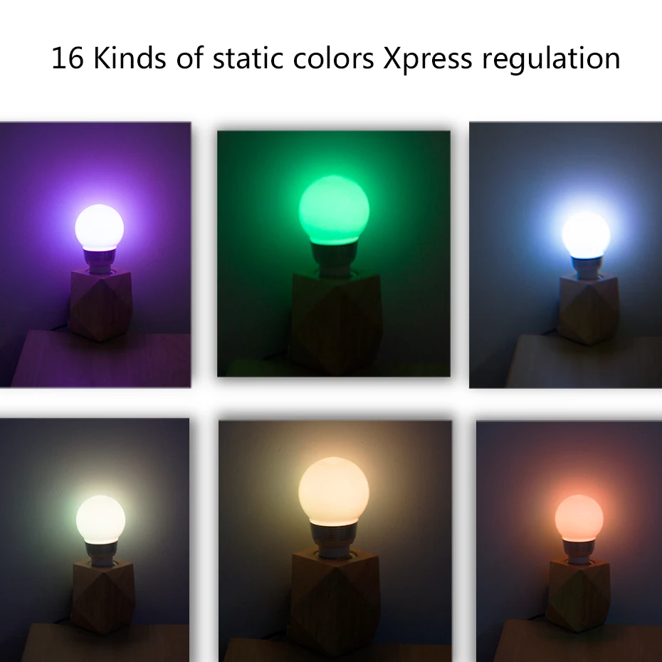 E27 E14 светодиодная RGB лампа 16 цветов меняющая AC85 265V Светодиодная с регулируемой