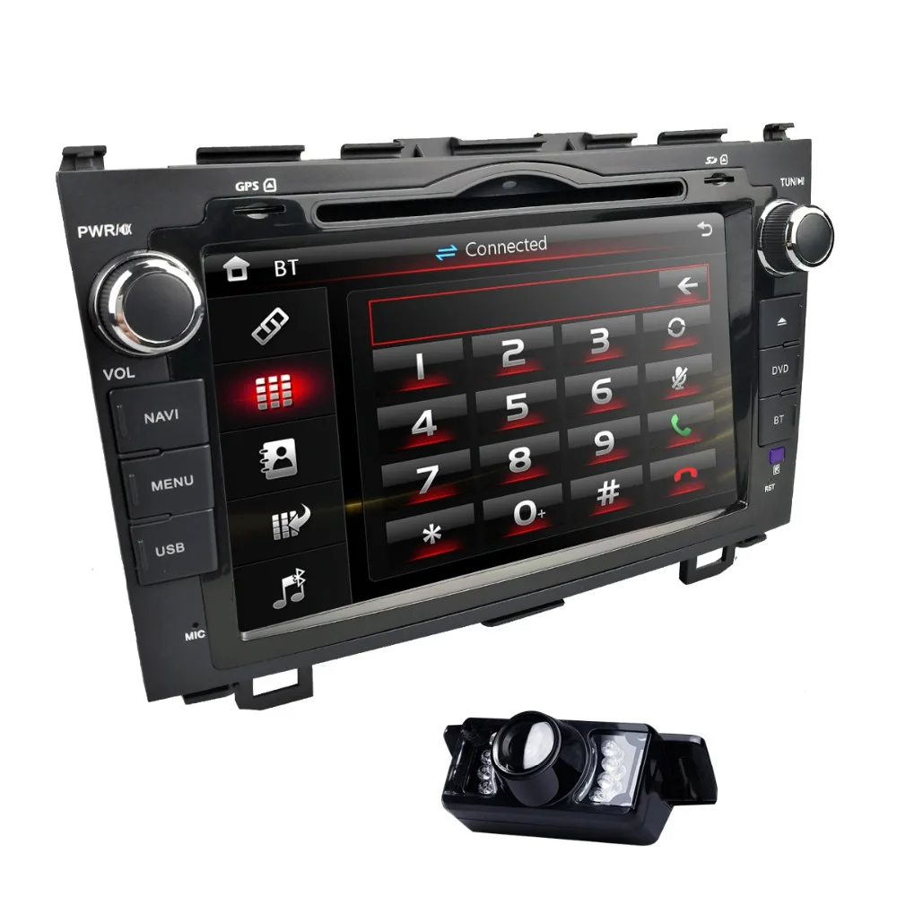Best 7 INCH 2 DIN Car DVD Player For Honda CRV CR-V 2006-2011 3G GPS Navigation Stereo Video SD SWC RDS DTV BT MirrorLink RearCAM MAP 3