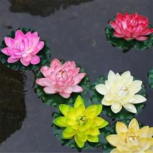 1 шт. 17 см украшения для сада искусственные пенные цветы лотоса цветок лотоса водяная Лилия плавающий бассейн садовые растения украшения