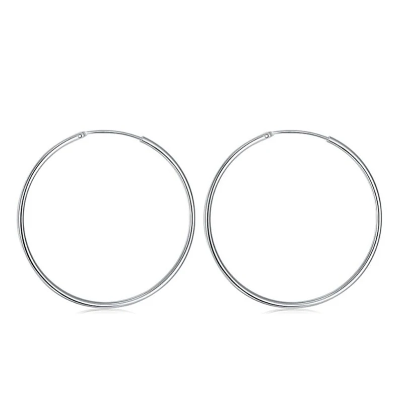Женская серьга Кольцо из серебра 925 пробы диаметром 13 мм 20 30 50 мм|earrings for|earrings for