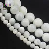 Pick Size 4.6.8.10.12MM White Mother Of Pearl Mop Round Loose  Beads 15.5