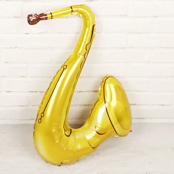 

50pcs 68*60cm cartoon Guitar Balloon Saxophone Air globos birthday music Concert party decoration Musical Instruments balloon