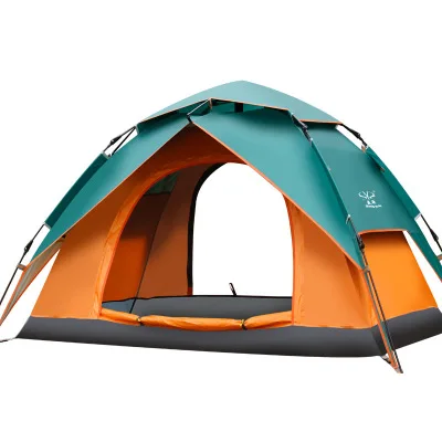 Двухслойная Автоматическая открытая палатка для 2 человек, летняя Водонепроницаемая уличная палатка, анти-УФ походные туристические палатки AA12044 - Цвет: Армейский зеленый
