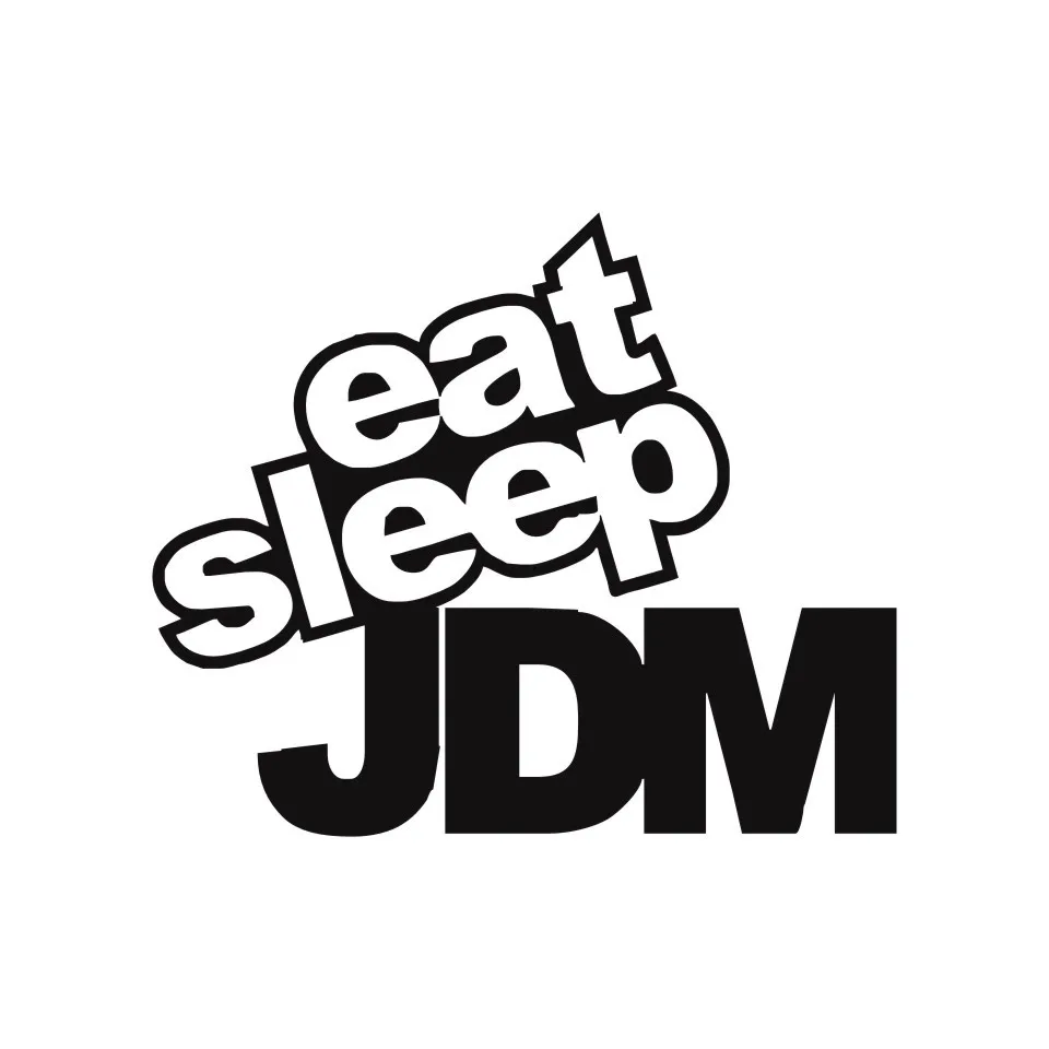 Cunymagos EAT SLEEP JDM Funny Humor Car Sticker Decal Motorcycle Auto Window Door Decoration Sticker Decal Car Styling 15CM12CM (3)