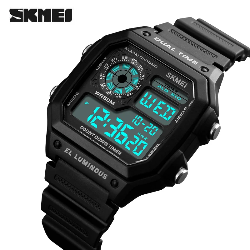 

SKMEI Luxury Brand Men Sports Watches Fashion Chrono Countdown Waterproof Digital Watch Casual Military Men Clock Wristwatches