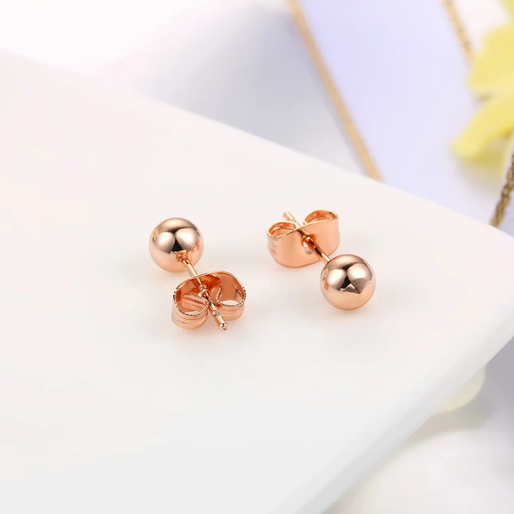 Metal Ball Stud Earrings - Image 4