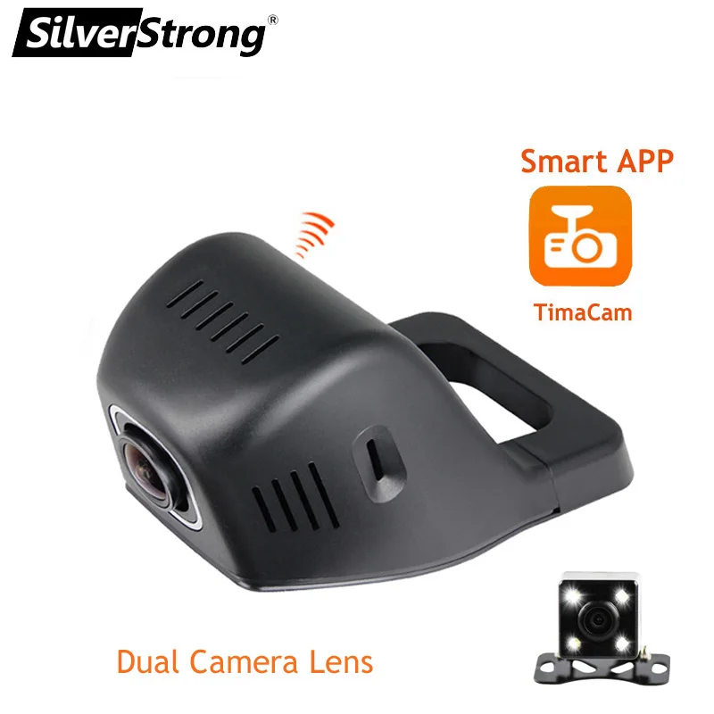 SilverStrong Топ Автомобильный видеорегистратор wifi dvr 1080P Novatek 96658 двойной объектив Автомобильная камера видео рекордер для iOS Android телефон/автомобильный DVD B202