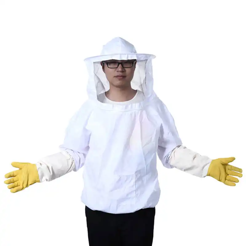 Beekeeping Protective Jacket Veil Dress Suit+Pull Hat Smock Equipment Camouflage