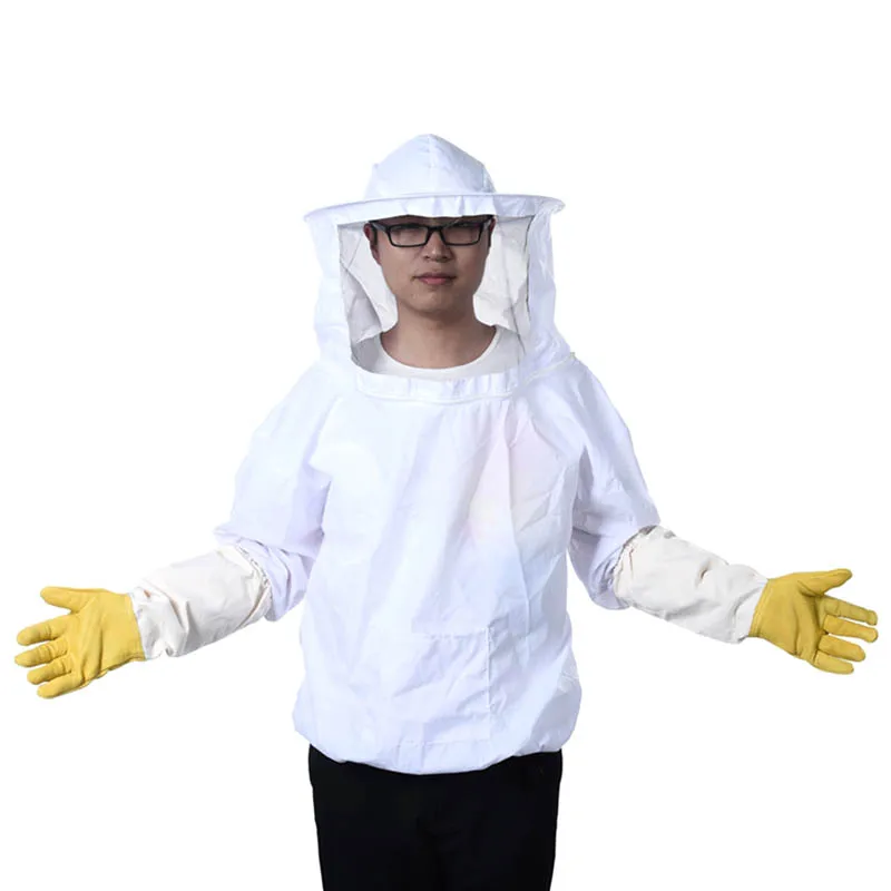

Beekeeping Jacket Pull Over Smock Protective Equipment Bee Keeping Suit Hat HUG-Deals