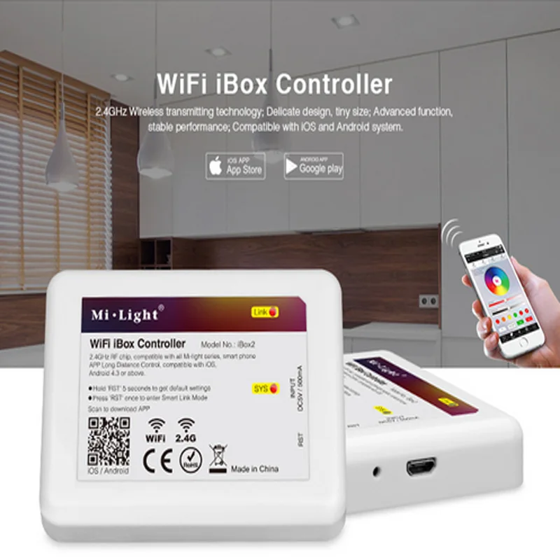 Milight Wifi iBox1 пульт дистанционного управления 2 4G RF беспроводной IOS Andriod | Контролеры RGB -32998483820