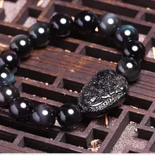 Легкий обсидиановый браслет, восемь лет стражи, самантабхадра, дракон, змея, благоприятный на руках мужчин и женщин