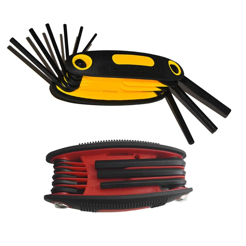 9 in 1 allen key set hex wrench steel multifunctional fold up Archery