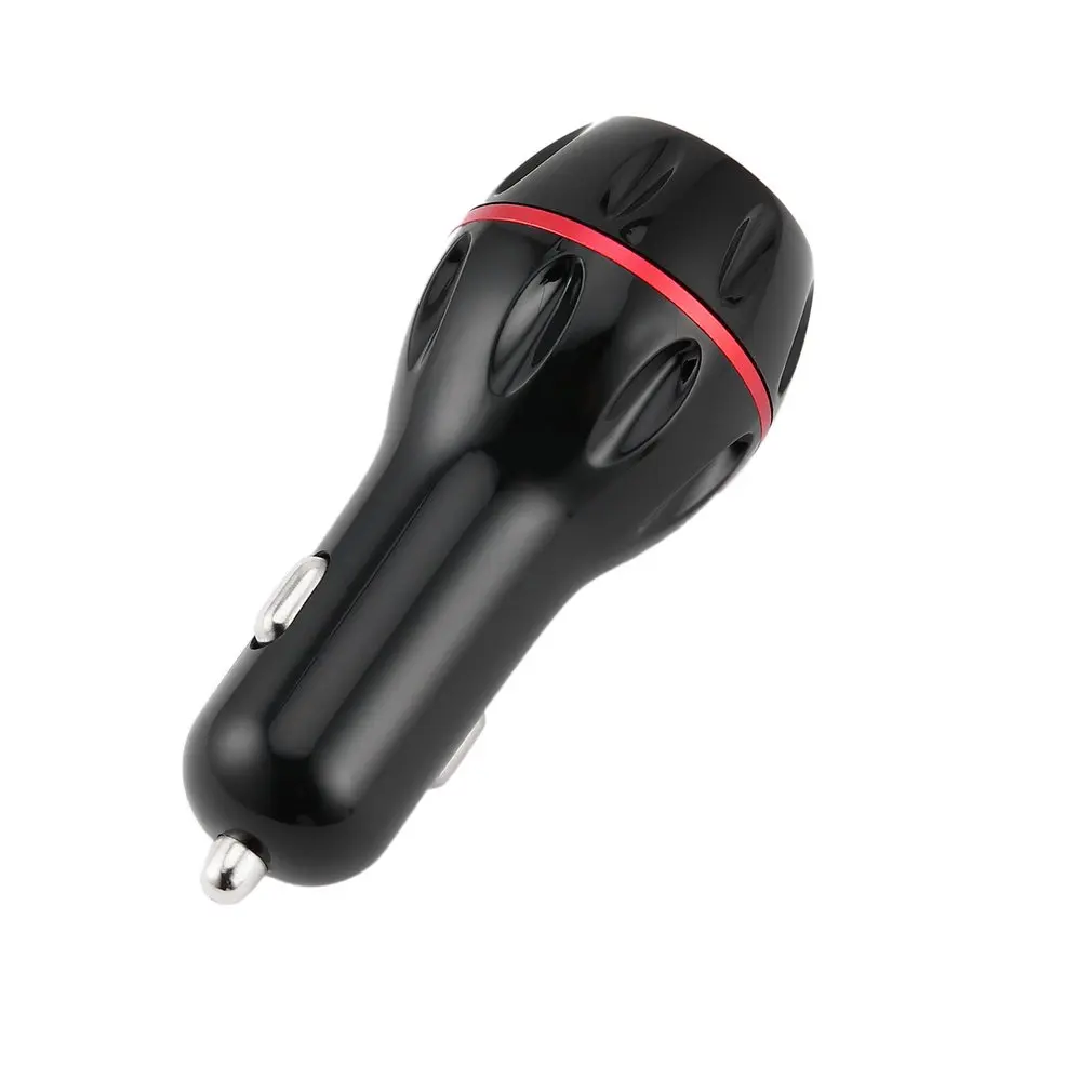 Car Charger Metal Casing Dual USB Ports 2.4A Light Ring Car Chargerin