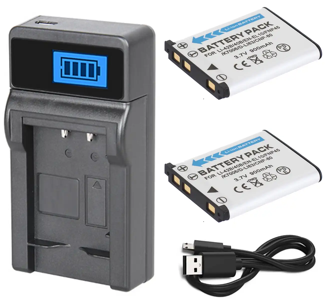 Battery 2 Charger For Casio Exilim Ex Zs5 Ex Zs6 Ex Zs50 Ex