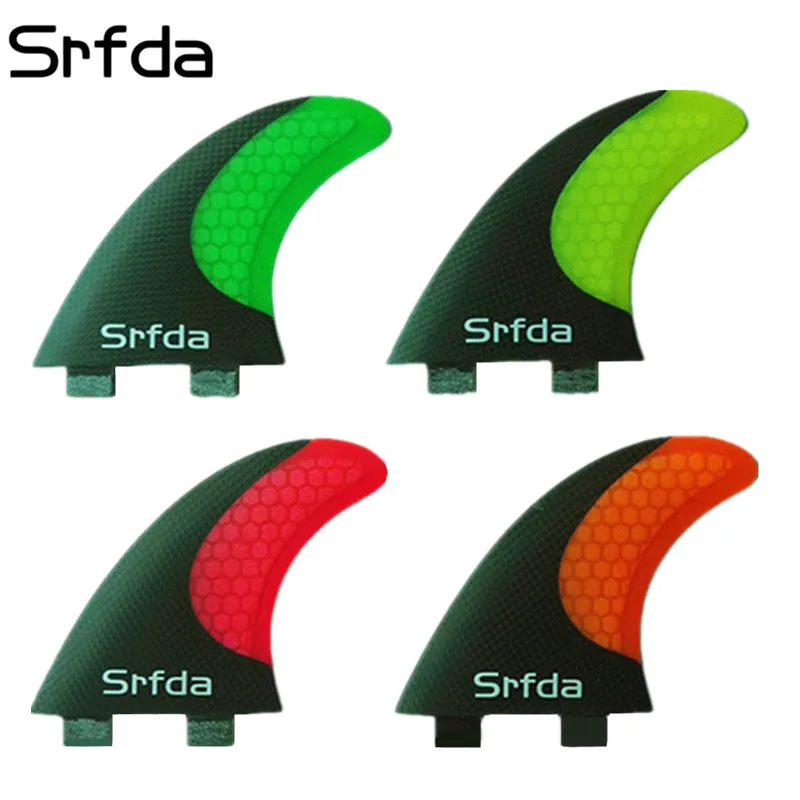 

srfda free shipping fiberglass honeycomb surfboard fin thruster for FCS box surf fins size G5/M Top quality