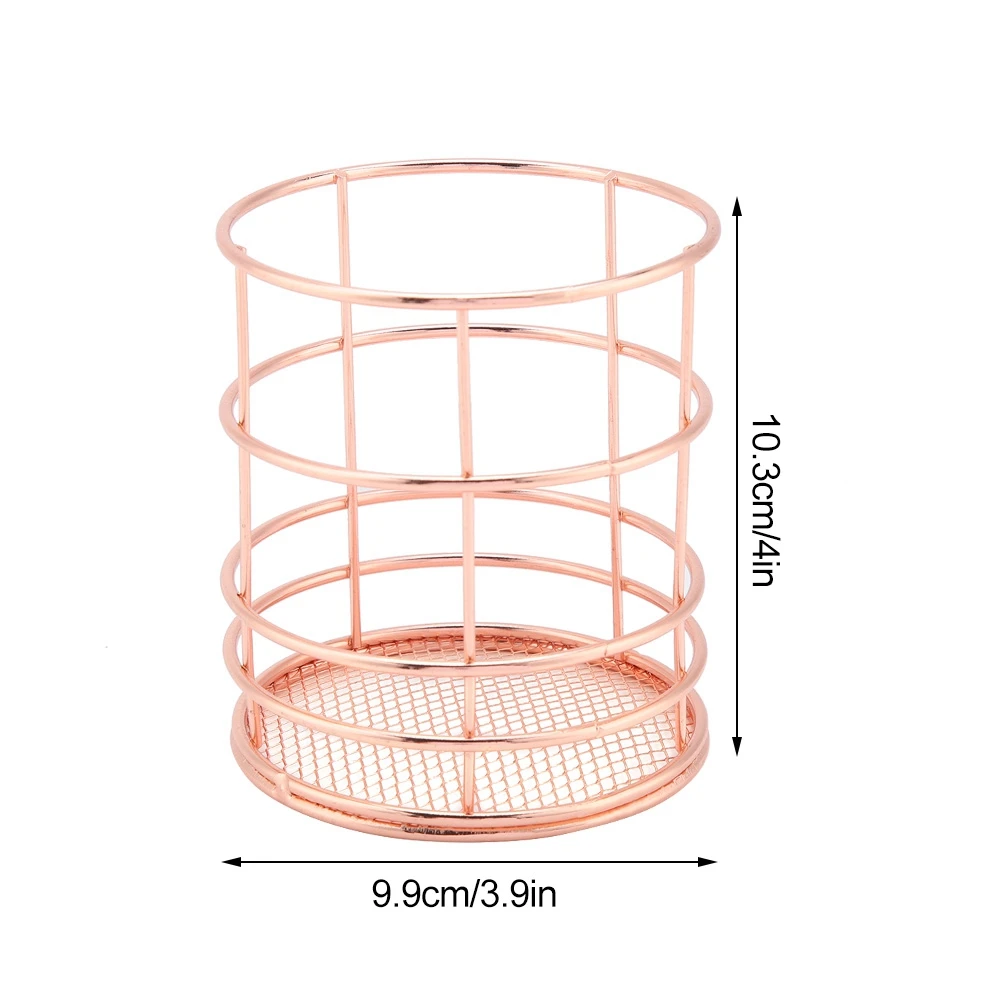 Mordern, розовое золото, железная корзина для хранения, органайзер, для хранения косметики, настольный декор, для дома, офиса, туалетные принадлежности, полка для коллекции - Цвет: A