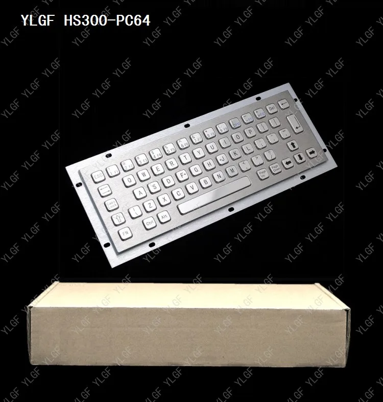 Клавиатура металла Ylgf Usb Интерфейс встроенной клавиатурой Водонепроницаемый Ip65 пыли антивандальный Кольца из нержавейки Нержавеющая сталь