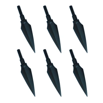 

6pcs 125 Grain Matel Broadheads Medieval Arrowhead Screw Tips for Archery Hunting