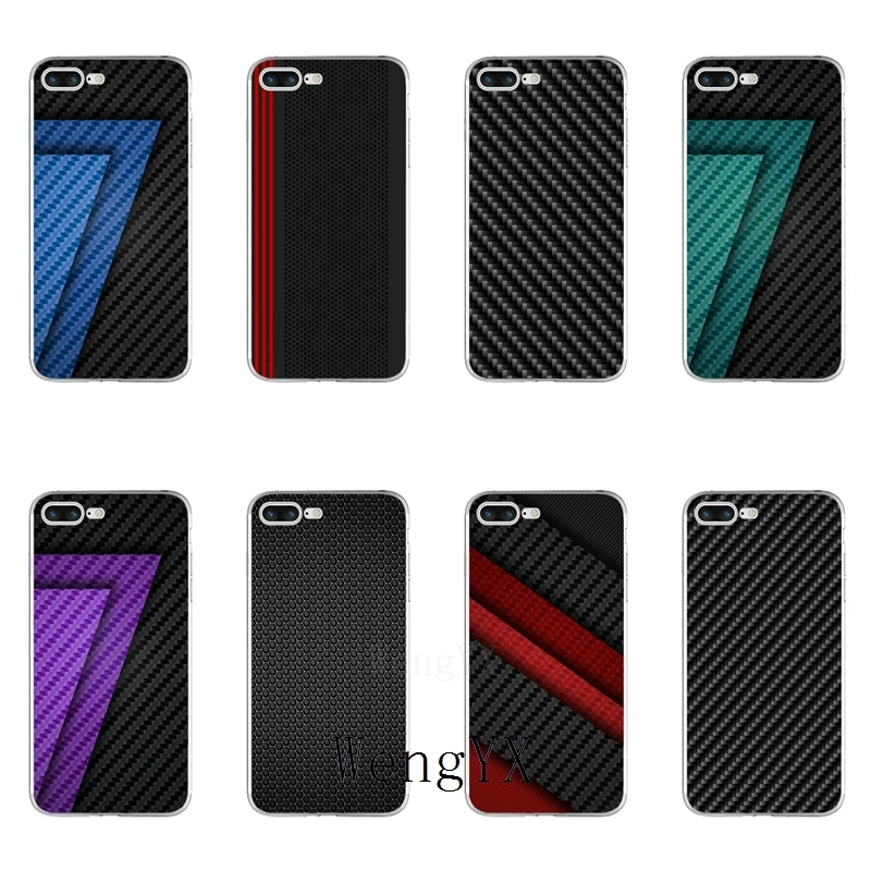 

cool black carbon fibre printed Soft phone case For Xiaomi Mi A2 6X 8 SE Pro Lite Mix Max 3 Redmi S2 6A Note 6 pro Pocophone F1