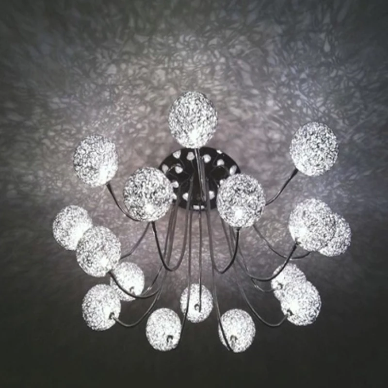

Modern 16 lights Aluminium Wire Ball Ceiling Light led living room ceiling lamp modern led G4 indoor light fixtures