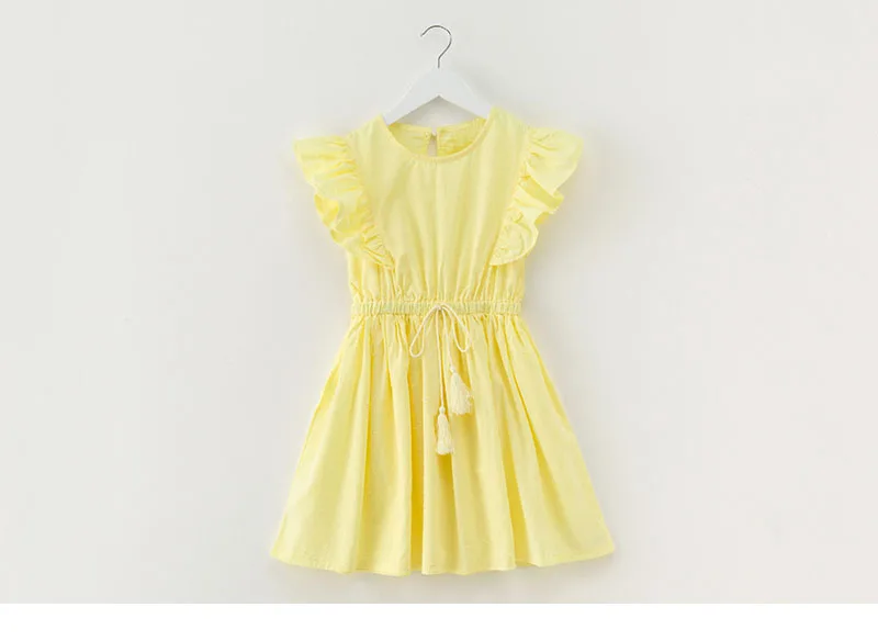 New Summer 2018 Baby Big Girl Dress Children Petal Sleeve Sundress Kids Holiday Party Dresses Clothing Princess Costume For Girls Cotton dress Clothes (17)